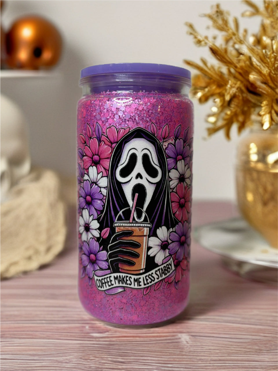 Snow Globe Tumbler 16 Oz