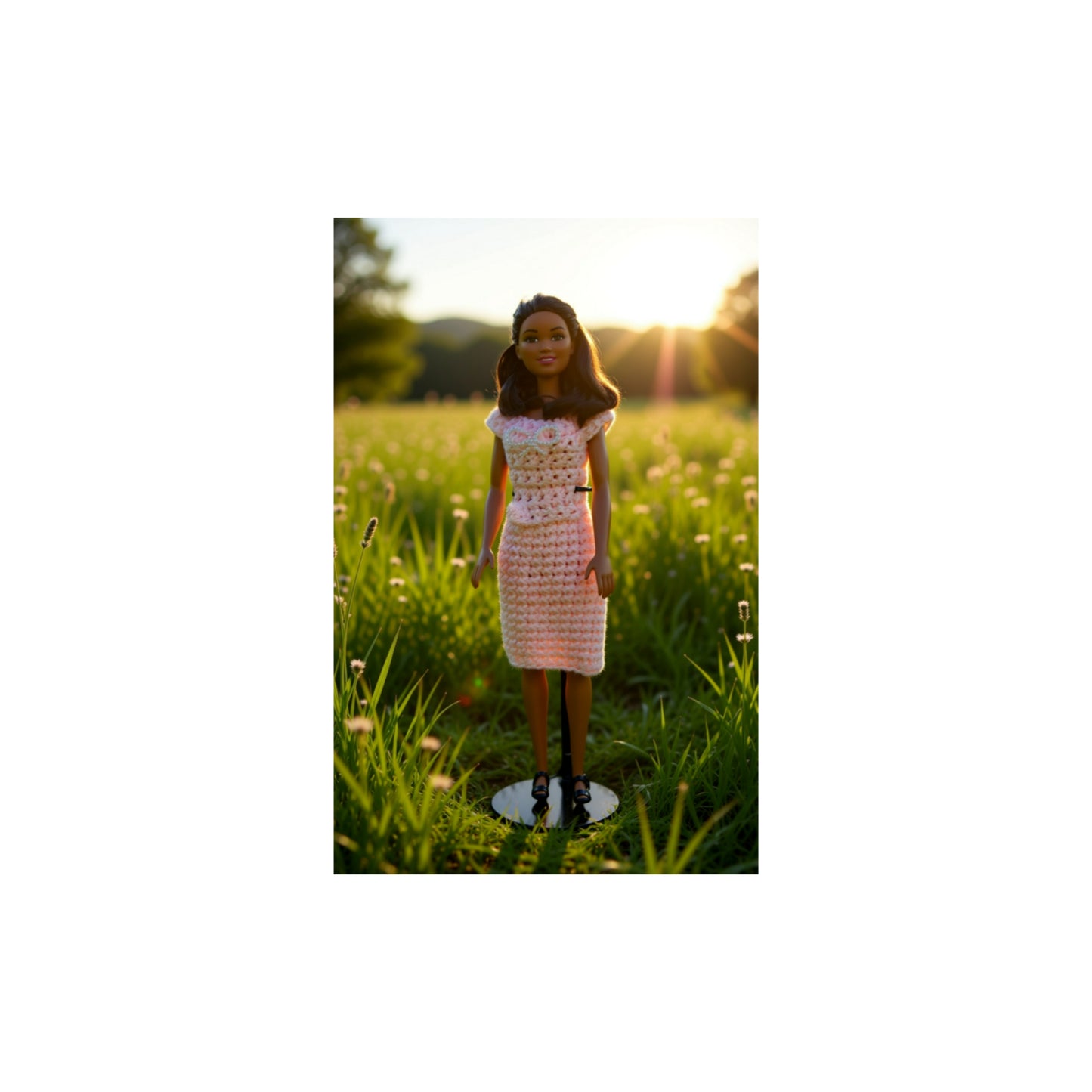 11 1/2 inch crocheted doll dress