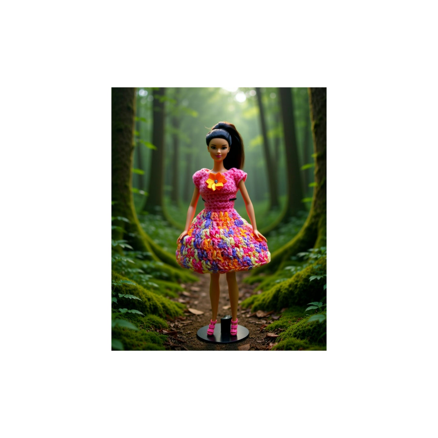 11 1/2 inch crocheted doll dress