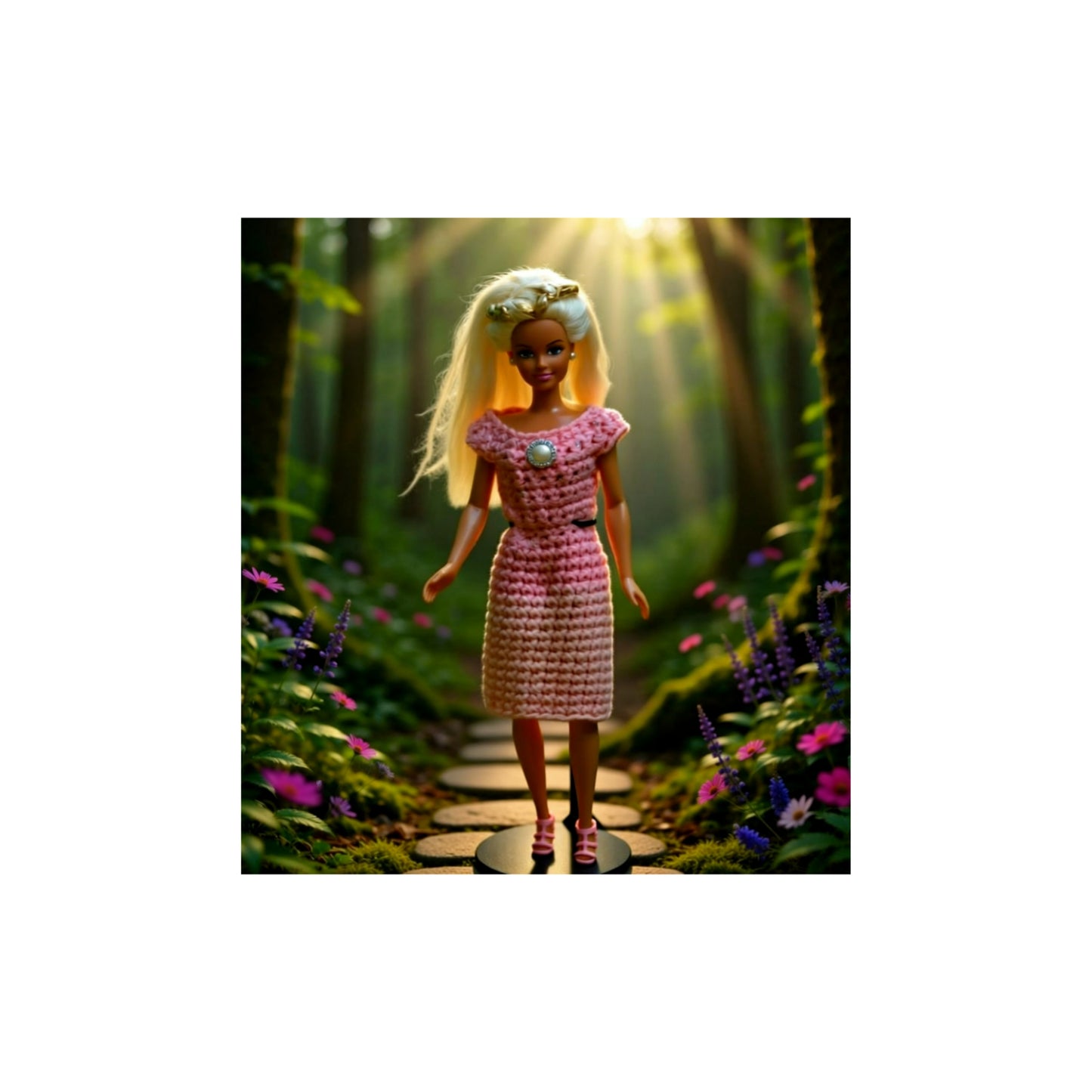 11 1/2 inch crocheted doll dress