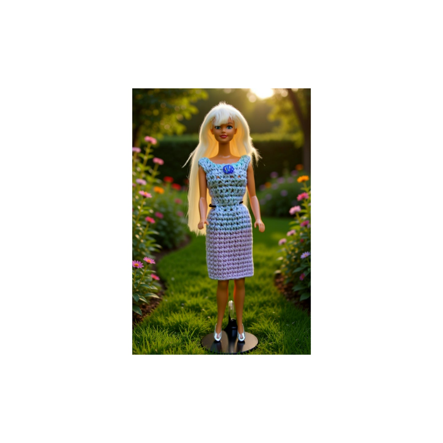 11 1/2 inch crocheted doll dress