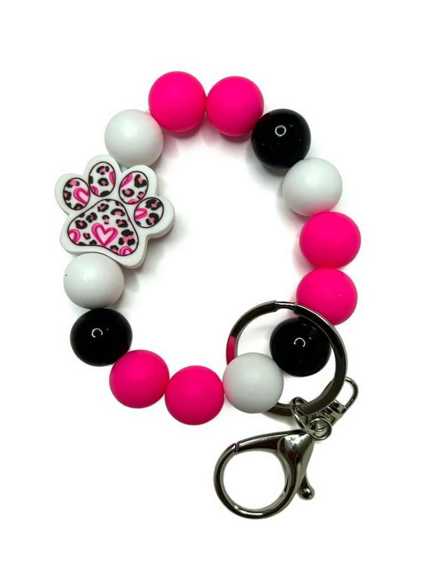 Silicone Beaded Keychain Wristlets | Cute Handmade Wristlet Keychains | Durable Silicone Bead Keychains