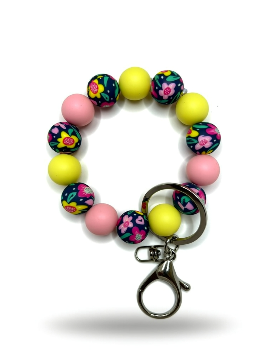 Silicone Beaded Keychain Wristlets | Cute Handmade Wristlet Keychains | Durable Silicone Bead Keychains