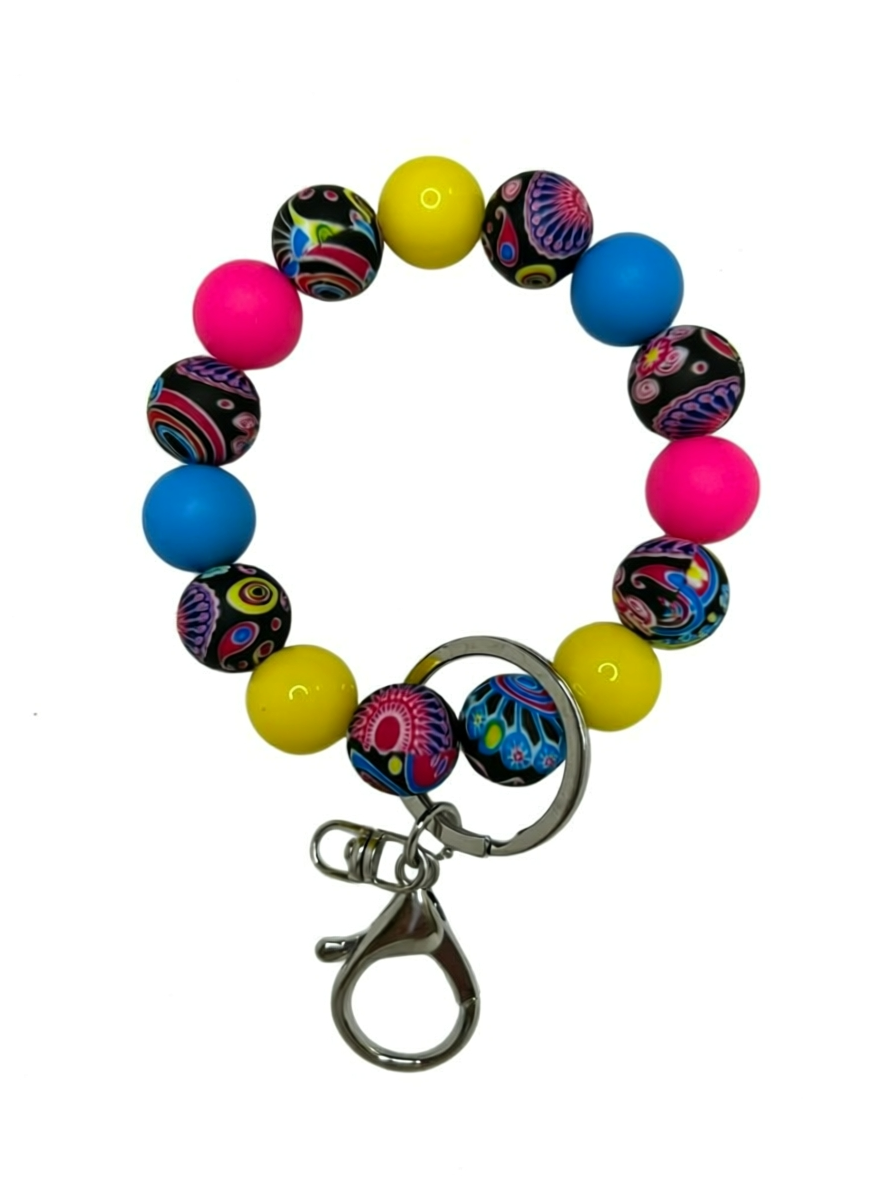 Silicone Beaded Keychain Wristlets | Cute Handmade Wristlet Keychains | Durable Silicone Bead Keychains