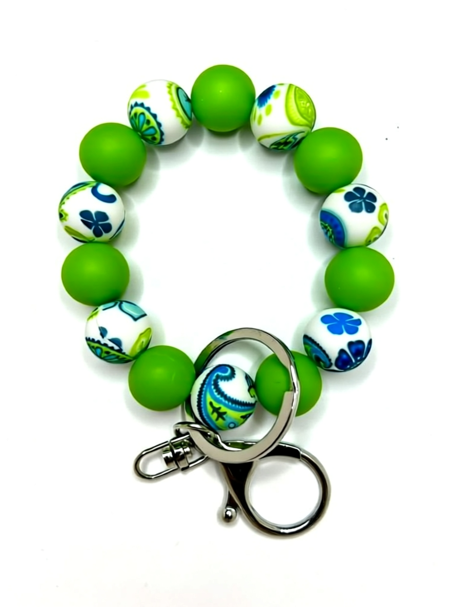 Silicone Beaded Keychain Wristlets | Cute Handmade Wristlet Keychains | Durable Silicone Bead Keychains