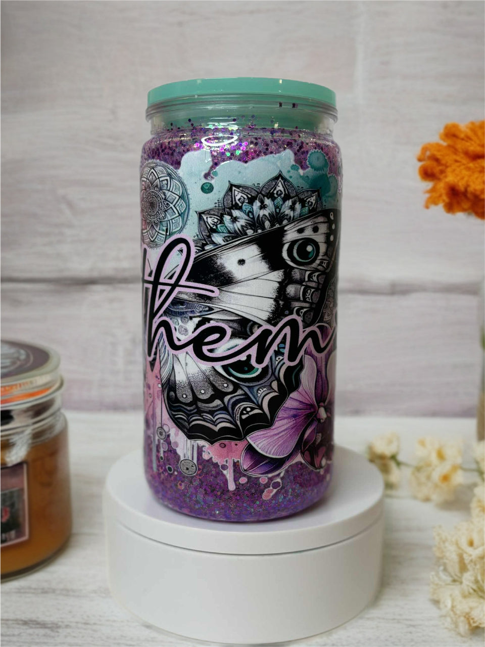 Snow Globe Tumbler 16 Oz