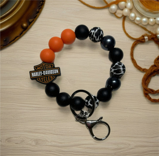 Silicone Beaded Keychain Wristlet