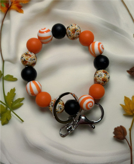Silicone Beaded Keychain Wristlet
