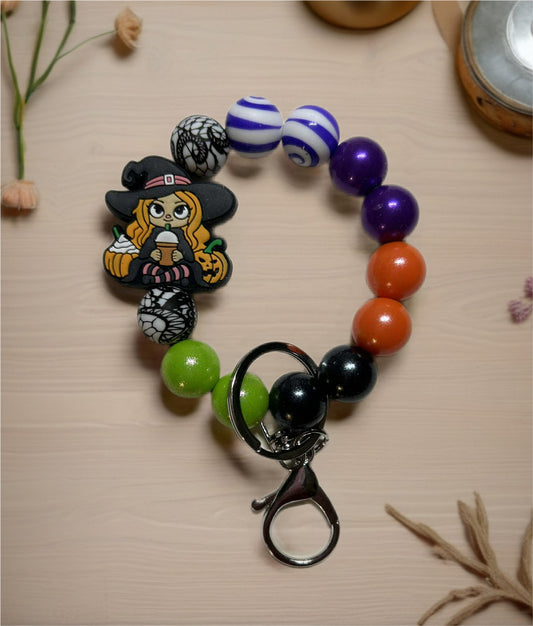 Silicone Beaded Keychain Wristlet