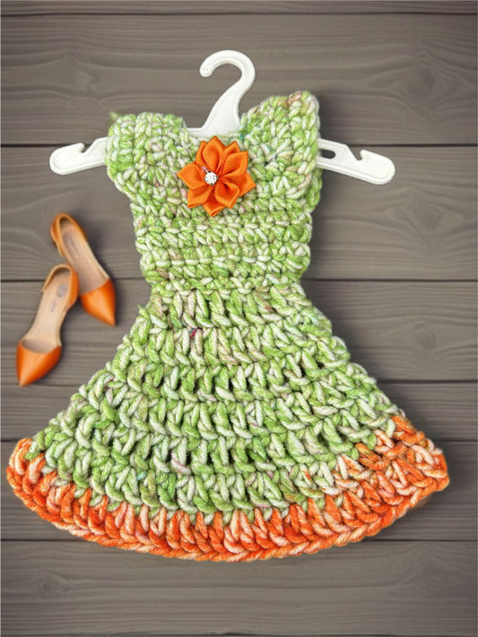 Handmade Crocheted Doll Dress – Fits 11 ½ Inch Dolls