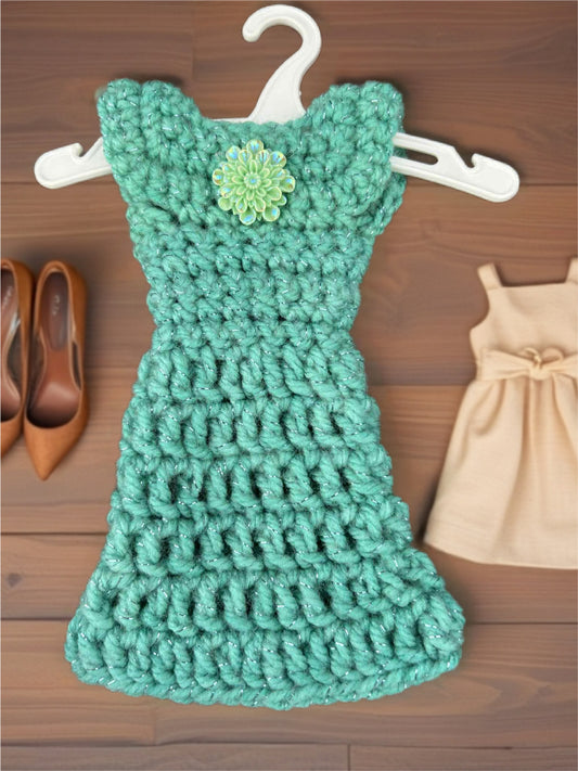Handmade Crocheted Doll Dress – Fits 11 ½ Inch Dolls