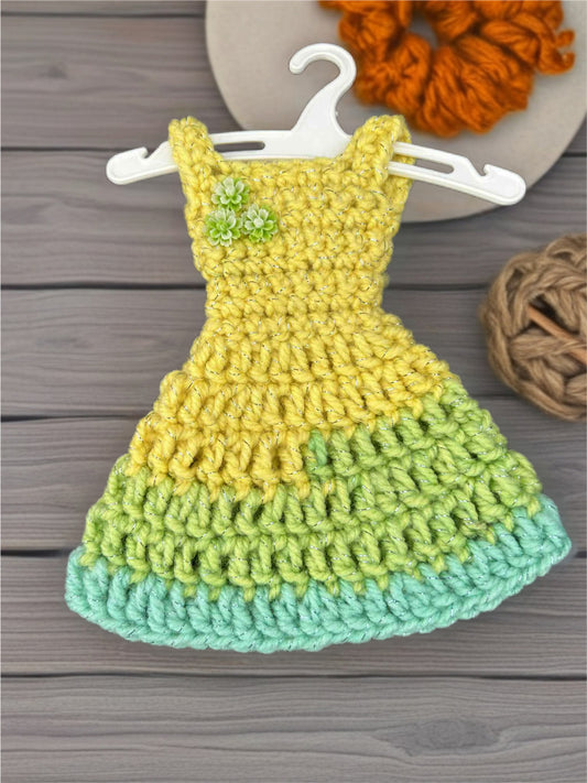 Handmade Crocheted Doll Dress – Fits 11 ½ Inch Dolls