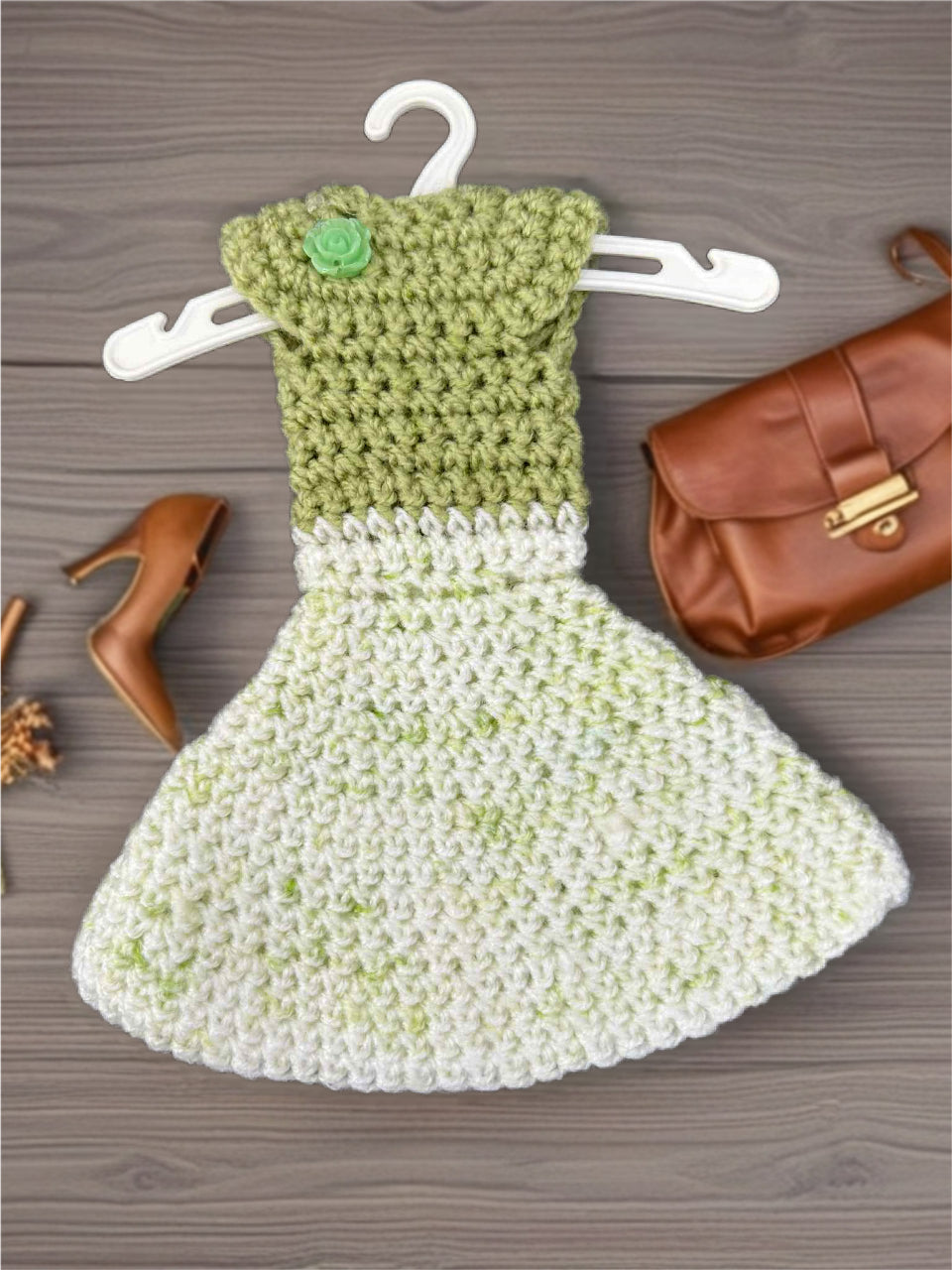 Handmade Crocheted Doll Dress – Fits 11 ½ Inch Dolls