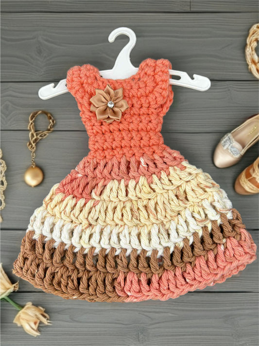 Handmade Crocheted Doll Dress – Fits 11 ½ Inch Dolls
