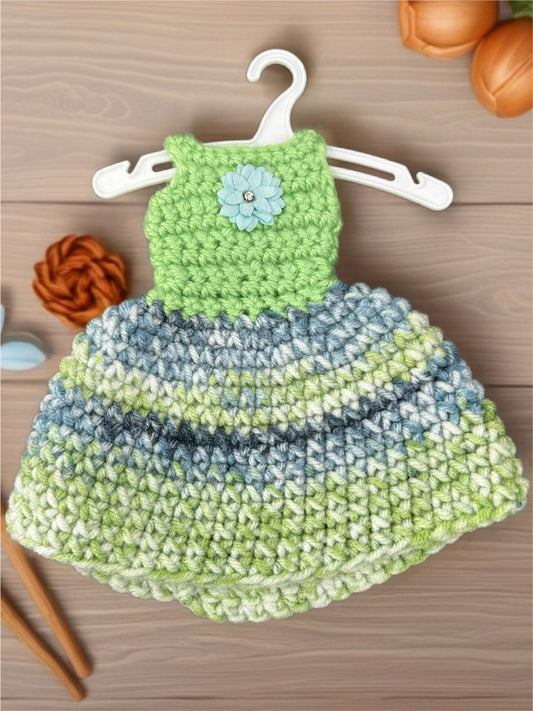 Handmade Crocheted Doll Dress – Fits 11 ½ Inch Dolls