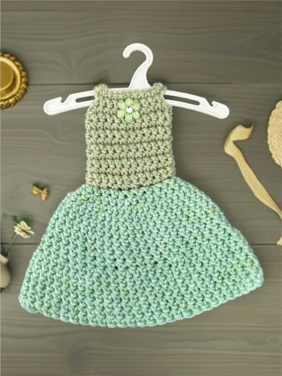 Handmade Crocheted Doll Dress – Fits 11 ½ Inch Dolls