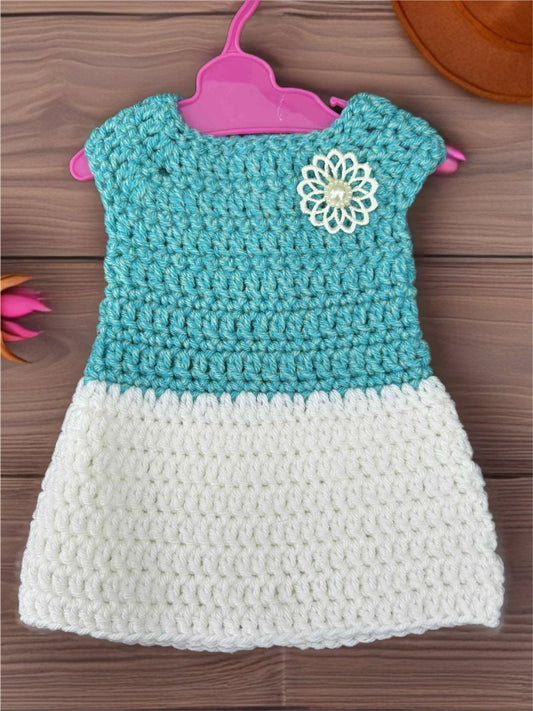 Crocheted Short Dress for 18-Inch Dolls