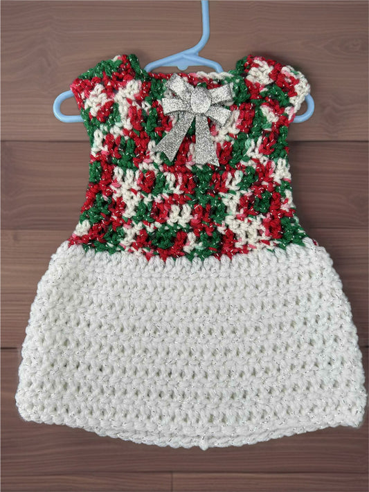 Crocheted Short Dress for 18-Inch Dolls
