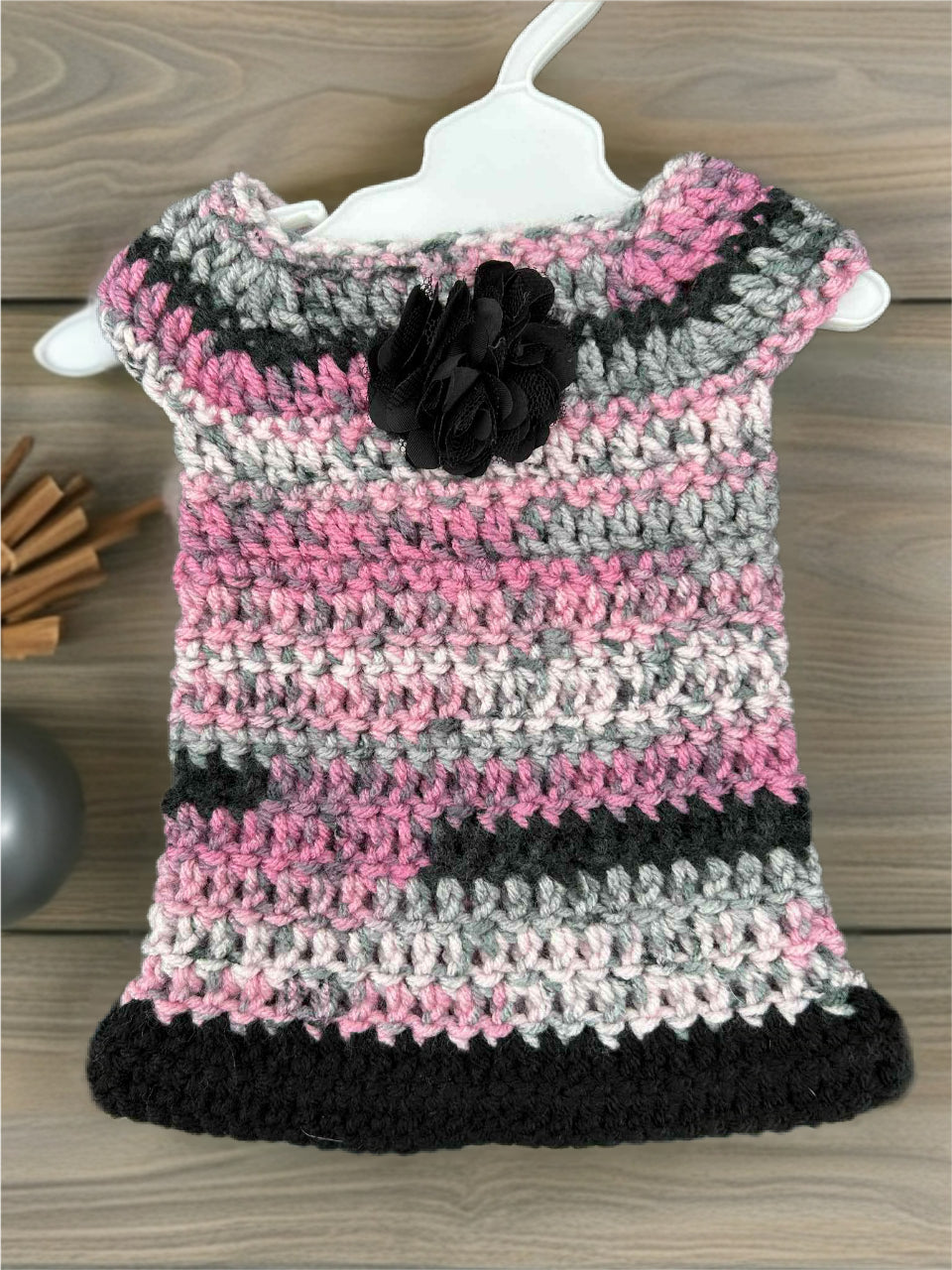 Crocheted Short Dress for 18-Inch Dolls