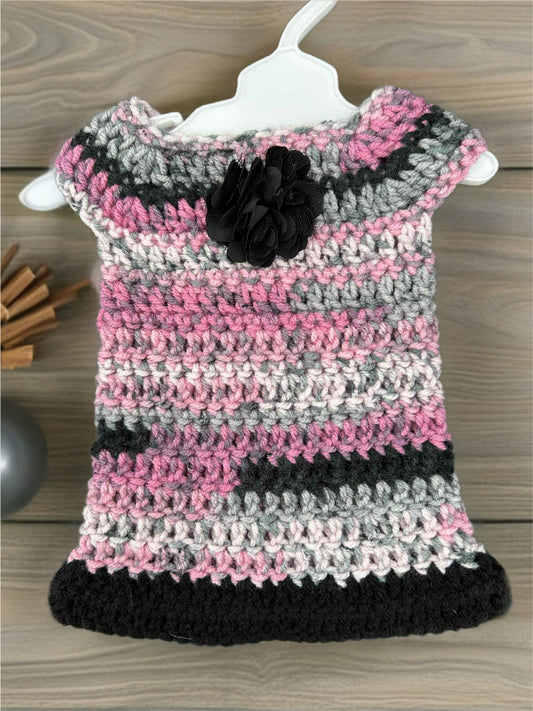 Crocheted Short Dress for 18-Inch Dolls