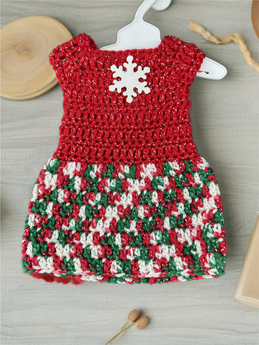 Crocheted Short Dress for 18-Inch Dolls