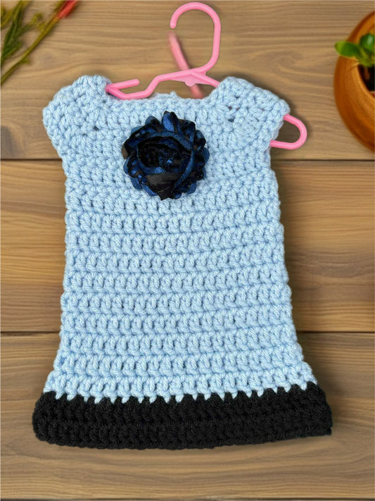 Crocheted Short Dress for 18-Inch Dolls