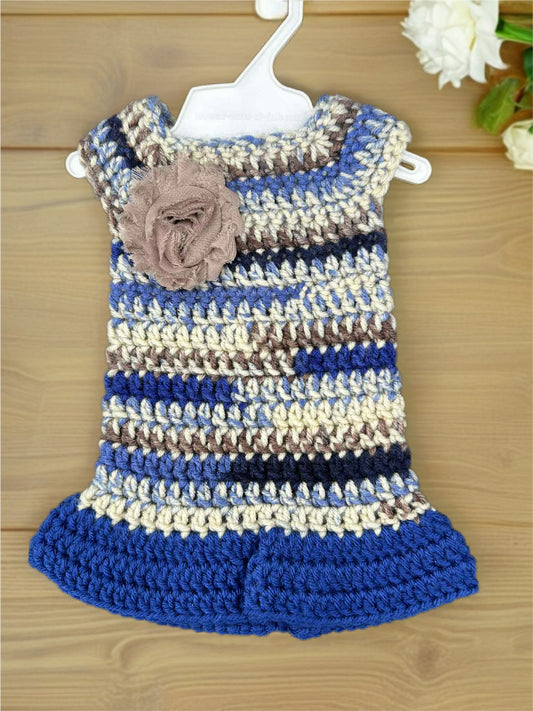 Crocheted Short Dress for 18-Inch Dolls
