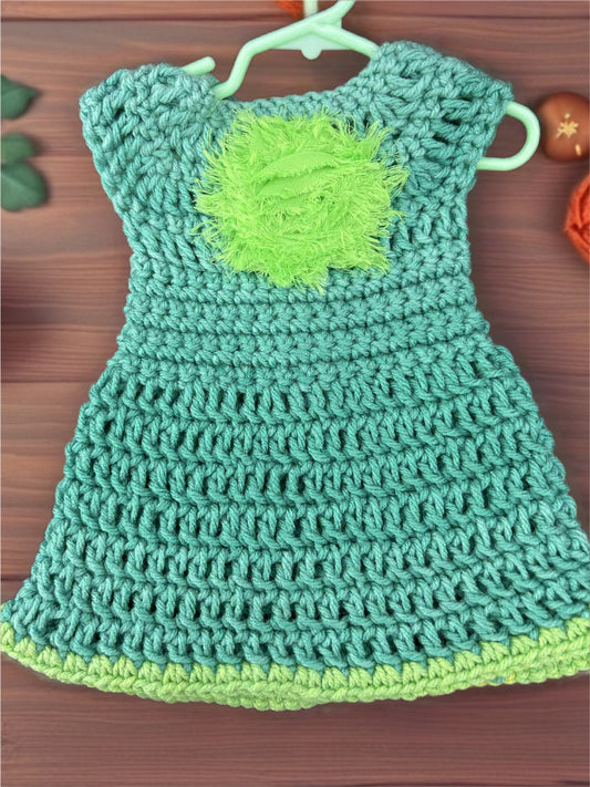 Crocheted Short Dress for 18-Inch Dolls