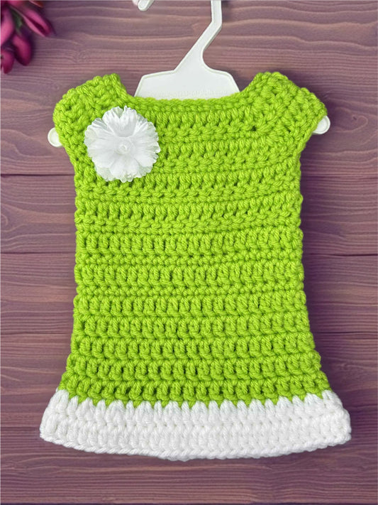 Crocheted Short Dress for 18-Inch Dolls