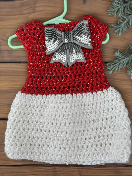 Crocheted Short Dress for 18-Inch Dolls