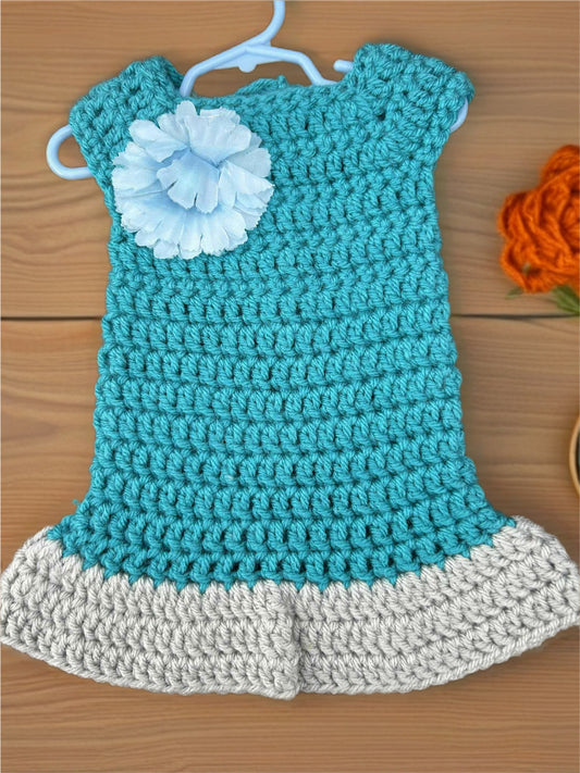 Crocheted Short Dress for 18-Inch Dolls