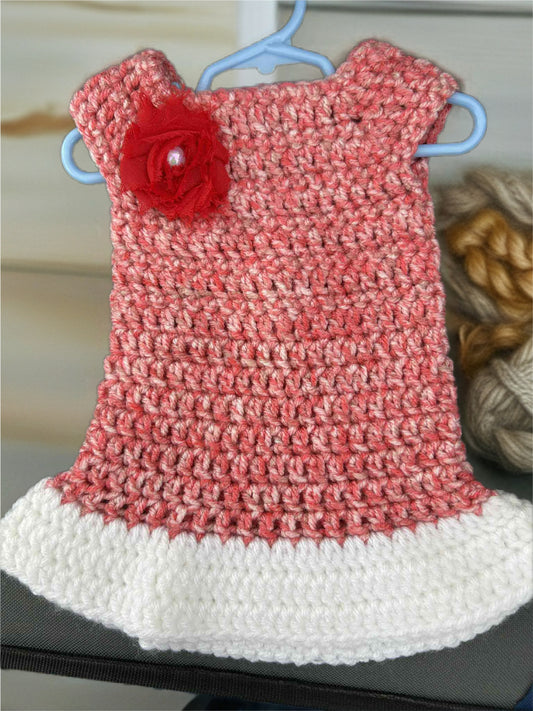 Crocheted Short Dress for 18-Inch Dolls