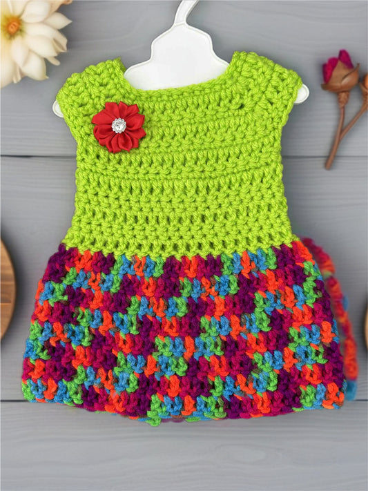 Crocheted Short Dress for 18-Inch Dolls