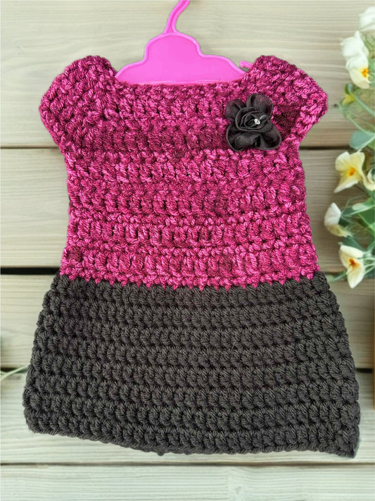 Crocheted Short Dress for 18-Inch Dolls
