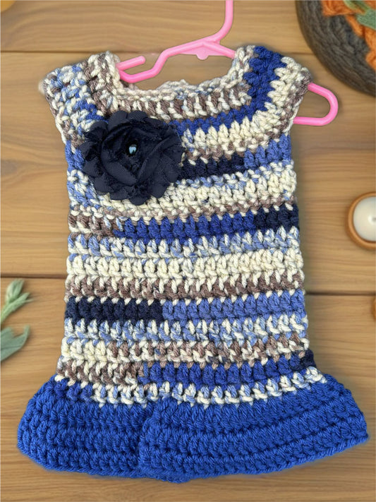Crocheted Short Dress for 18-Inch Dolls