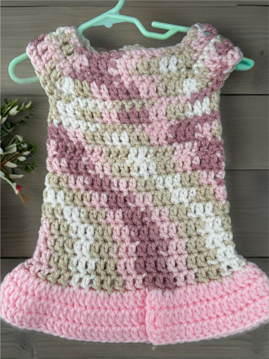 Crocheted Short Dress for 18-Inch Dolls