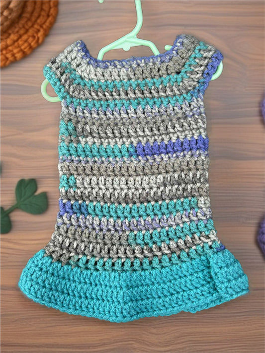 Crocheted Short Dress for 18-Inch Dolls