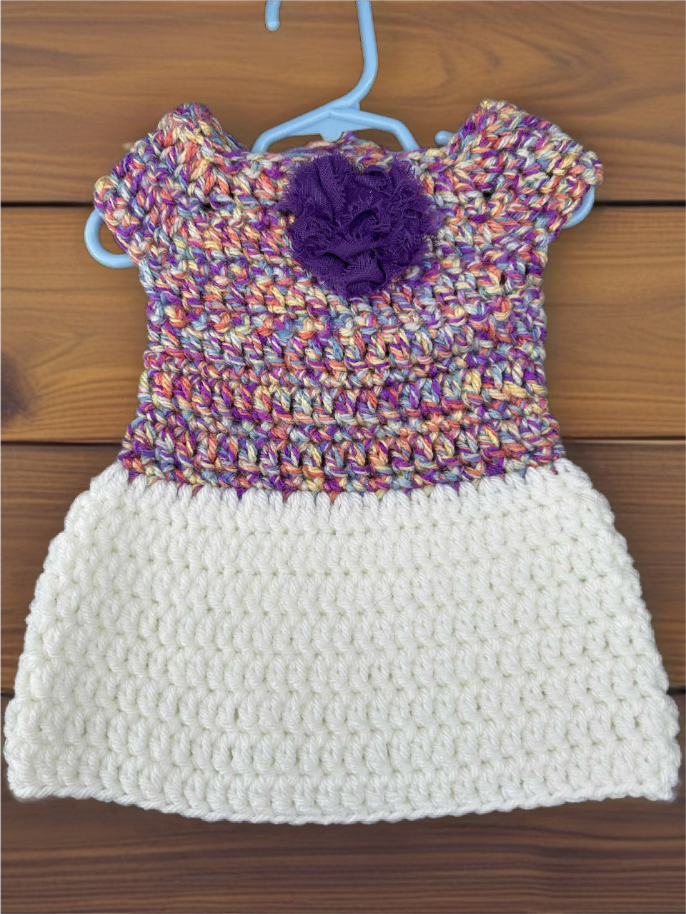 Crocheted Short Dress for 18-Inch Dolls