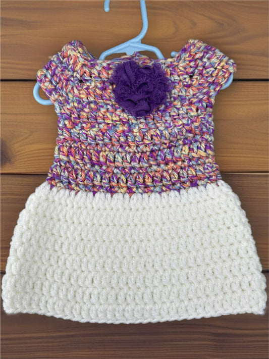 Crocheted Short Dress for 18-Inch Dolls