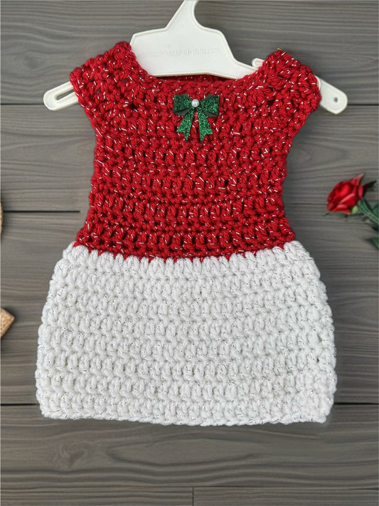 Crocheted Short Dress for 18-Inch Dolls