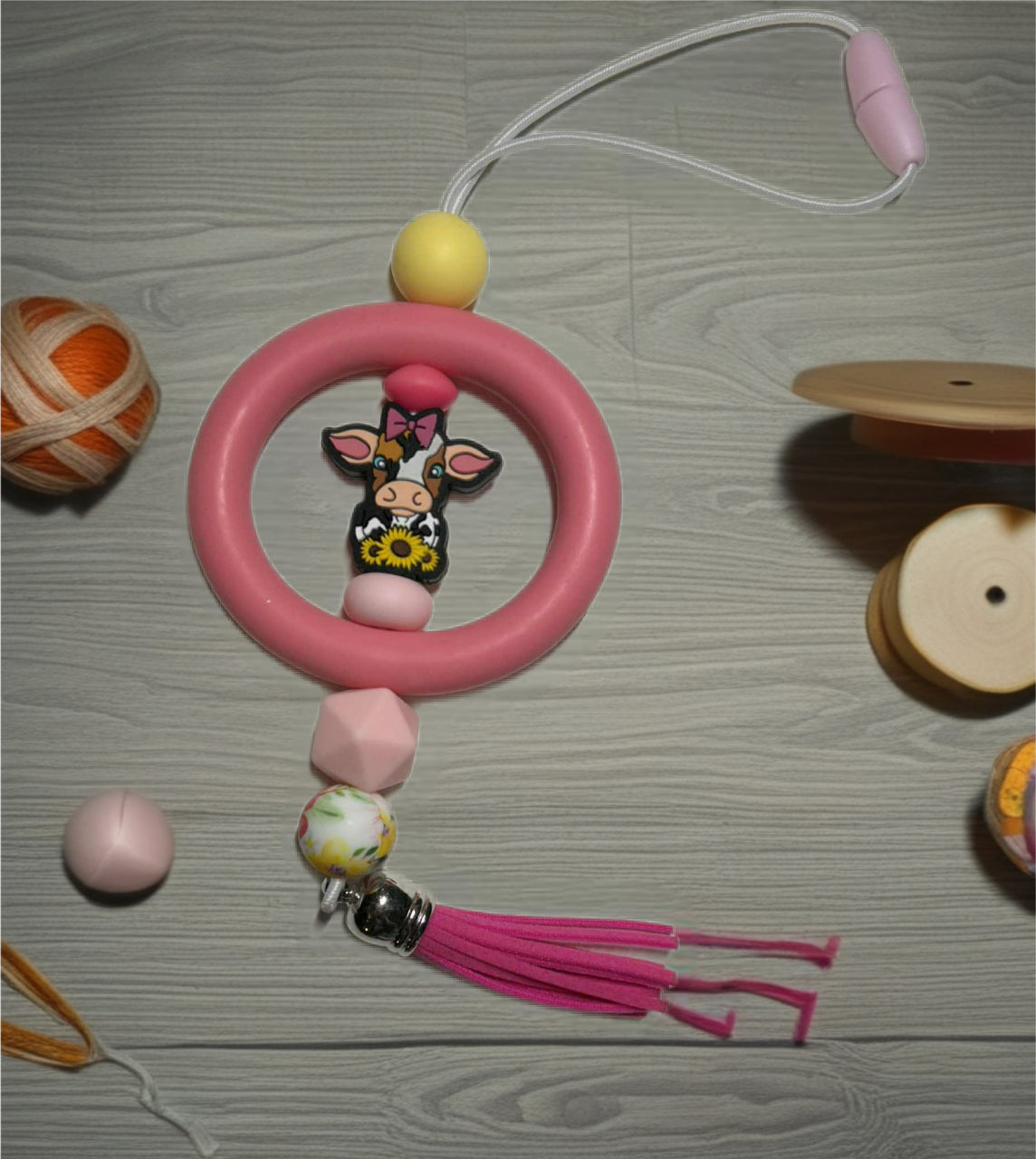 Beaded car charm