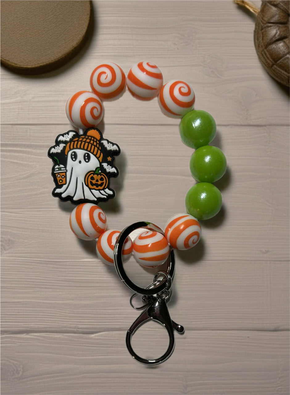 Silicone Beaded Keychain Wristlet
