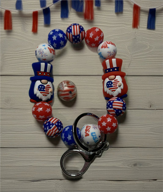 Silicone Beaded Keychain Wristlet