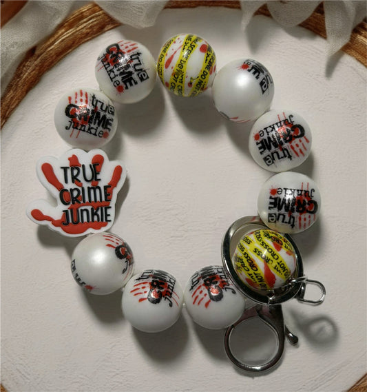 Silicone Beaded Keychain Wristlet