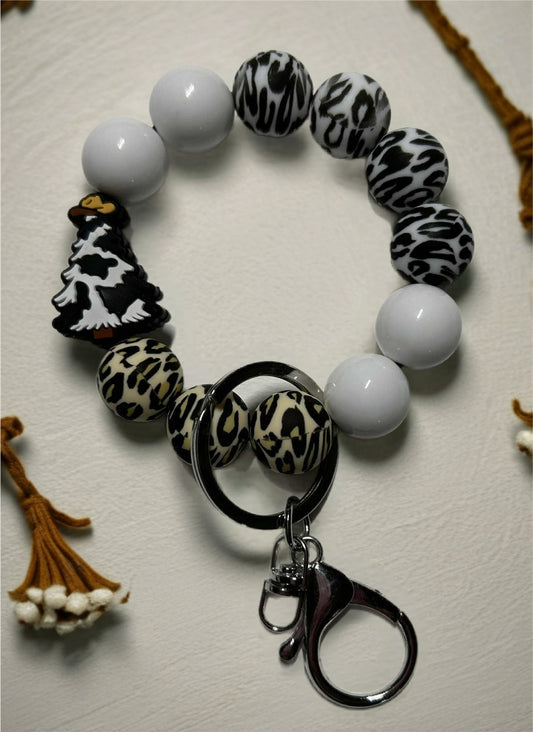 Silicone Beaded Keychain Wristlet