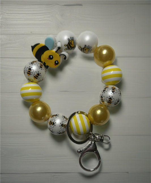Silicone Beaded Keychain Wristlet