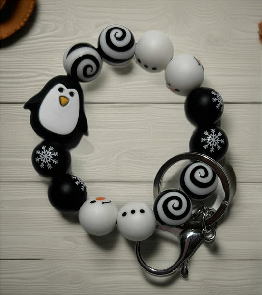 Silicone Beaded Keychain Wristlet
