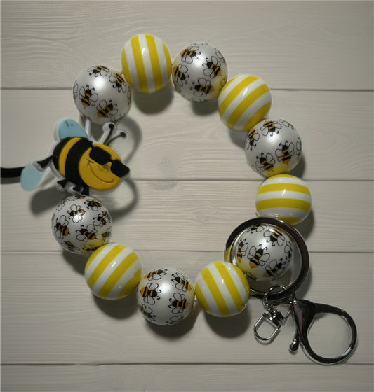 Silicone Beaded Keychain Wristlet