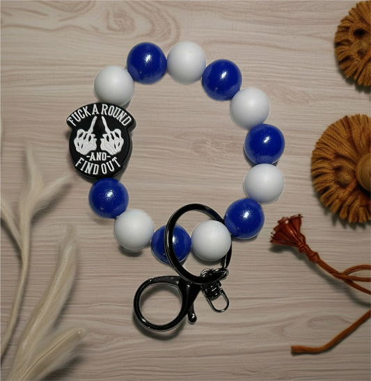 Silicone Beaded Keychain Wristlet