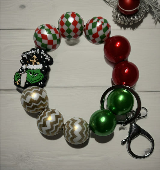 Silicone Beaded Keychain Wristlet